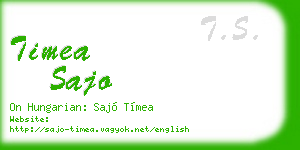 timea sajo business card